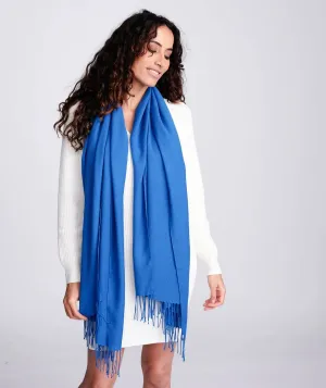 Pia Rossini Pashmina Scarf in Azure Blue