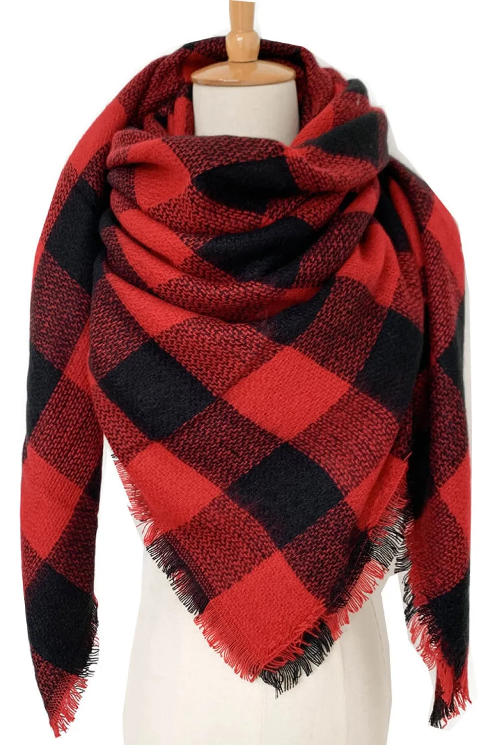 Plaid Scarf - Imitation Cashmere for a Classic Winter Look