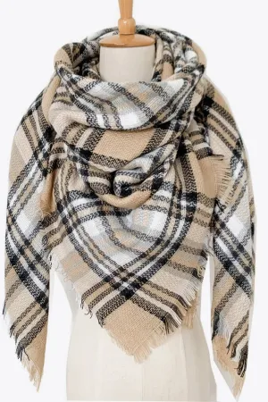 Plaid Scarf - Imitation Cashmere for a Classic Winter Look