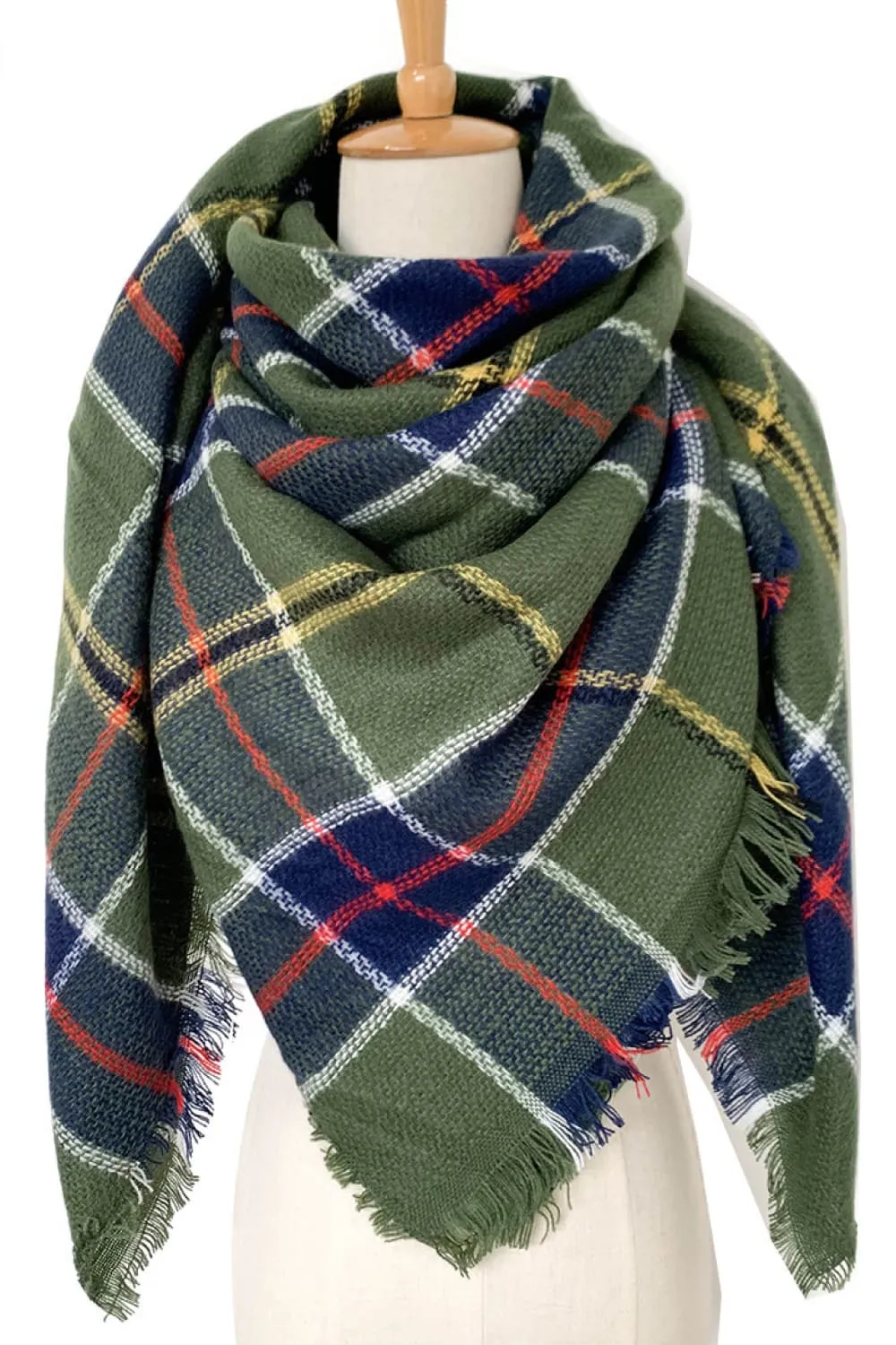 Plaid Scarf - Imitation Cashmere for a Classic Winter Look