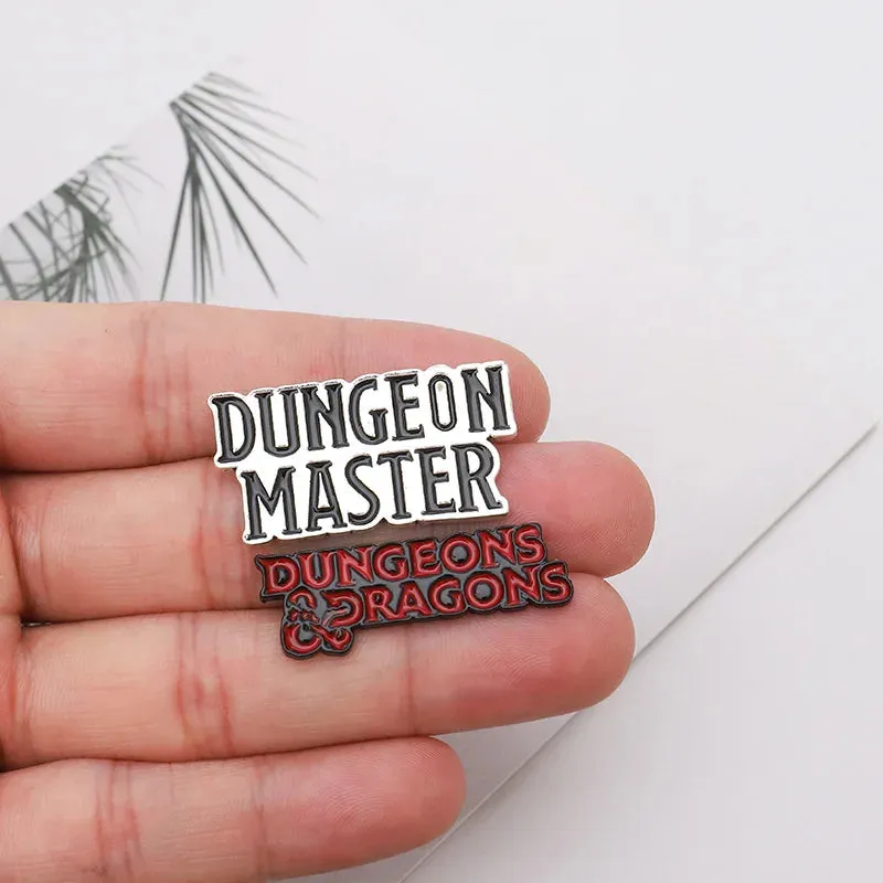 Punk DnD Dungeon Master Dungeons and Dragons Enamel pin Custom Brooch Bag Clothes D20 Badges Role playing Game Jewelry for Fans