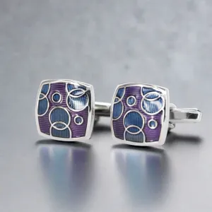 Purple and Blue Bubble Dream Cufflinks