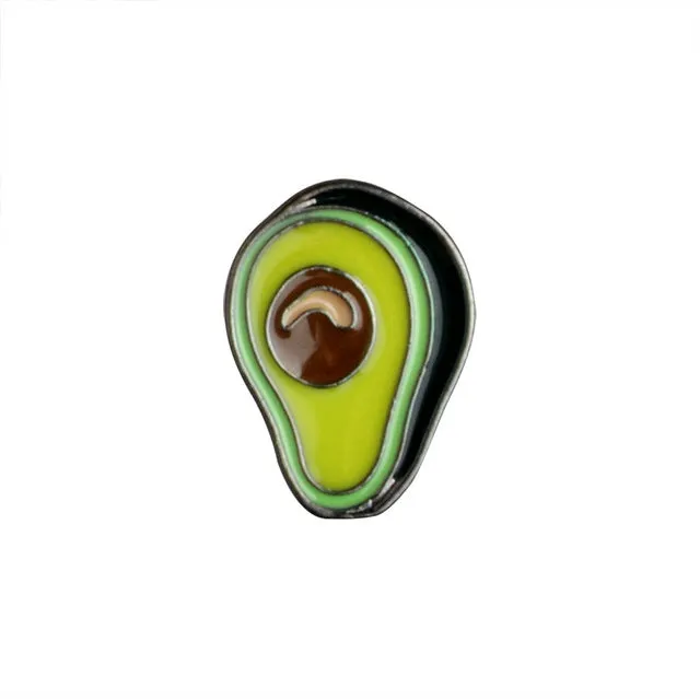 QIHE JEWELRY Avocado Monkey Peach Blueberry Metal Lapel Pins Hard Enamel Pin Cute Badge Fashion jewelry