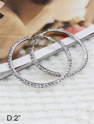 Rhinestone Hoop Earrings