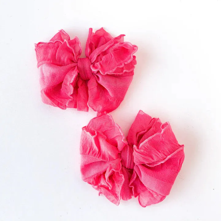 Ruffle Hair Clip Set