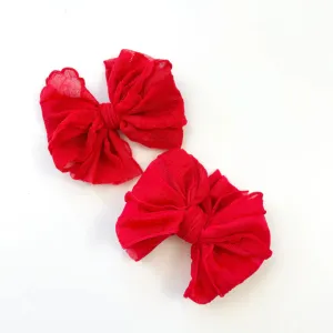 Ruffle Hair Clip Set