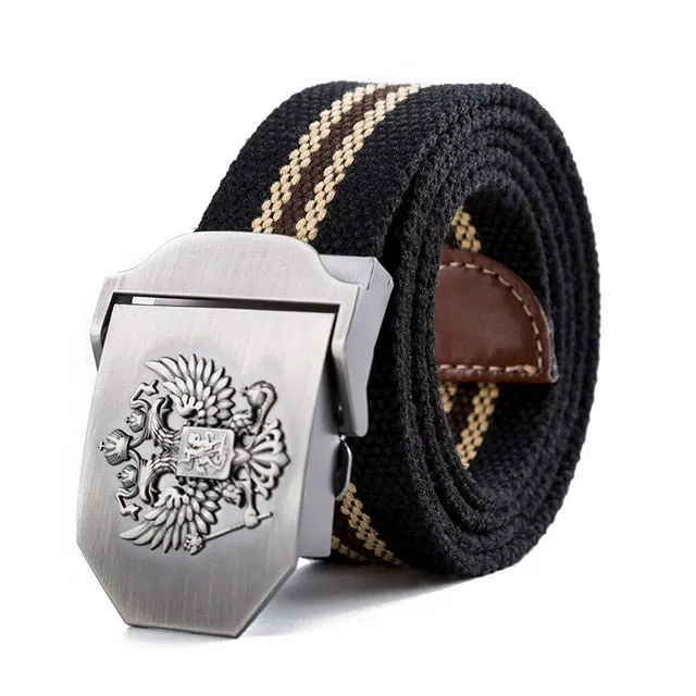 Russian National Emblem Canvas Tactical Belt