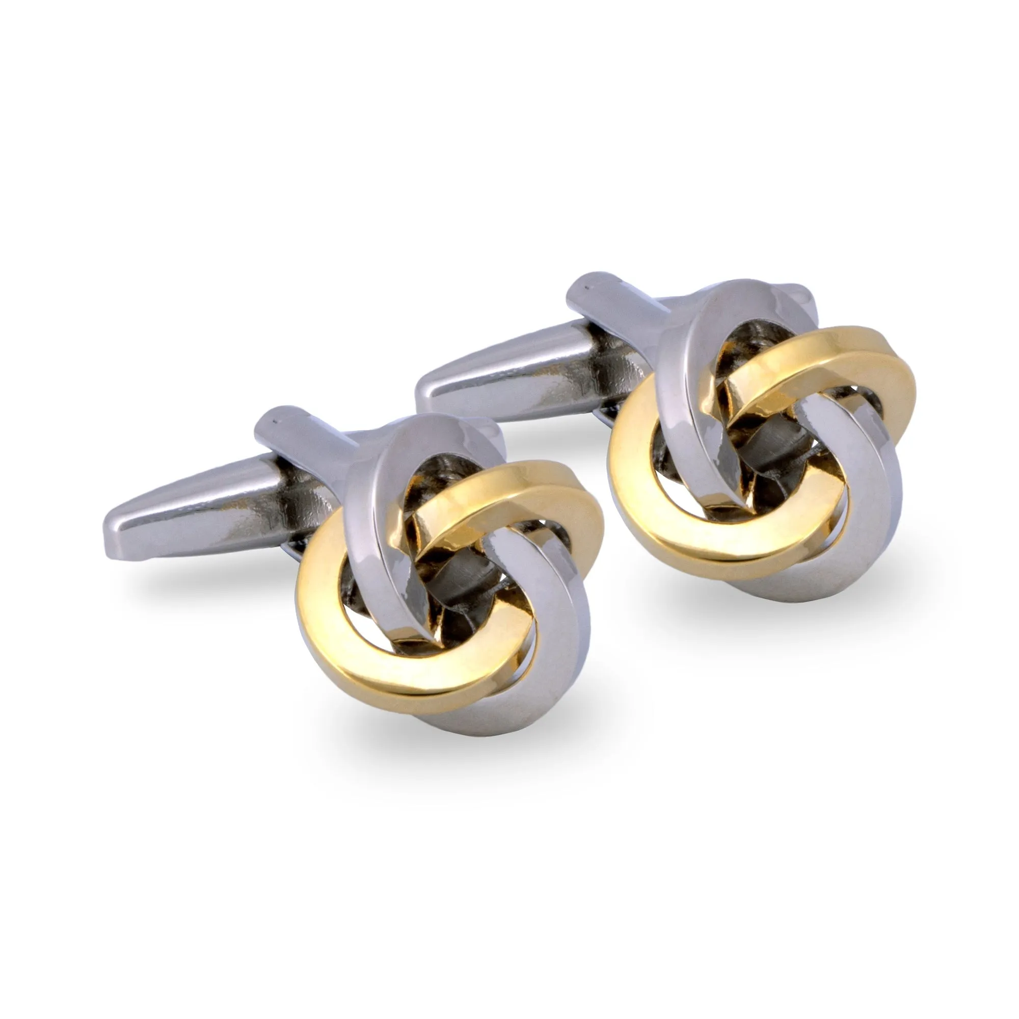 Silk Knot in  Gold-toned brass cufflinks (Online Exclusive)