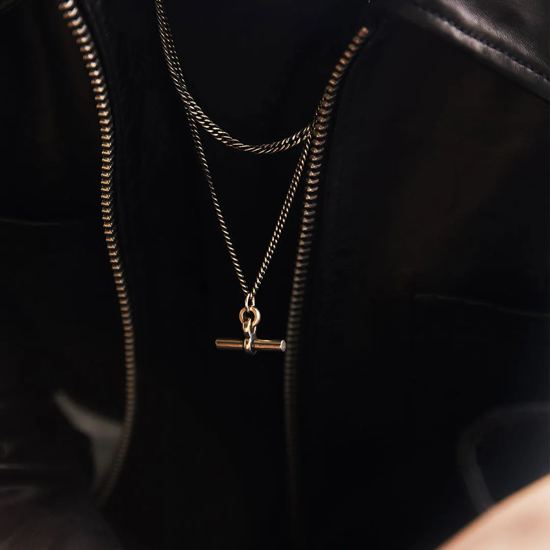 Silver T Bar Necklace