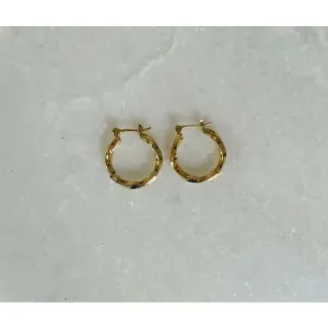 Small Twisted Gold Hoop Earrings