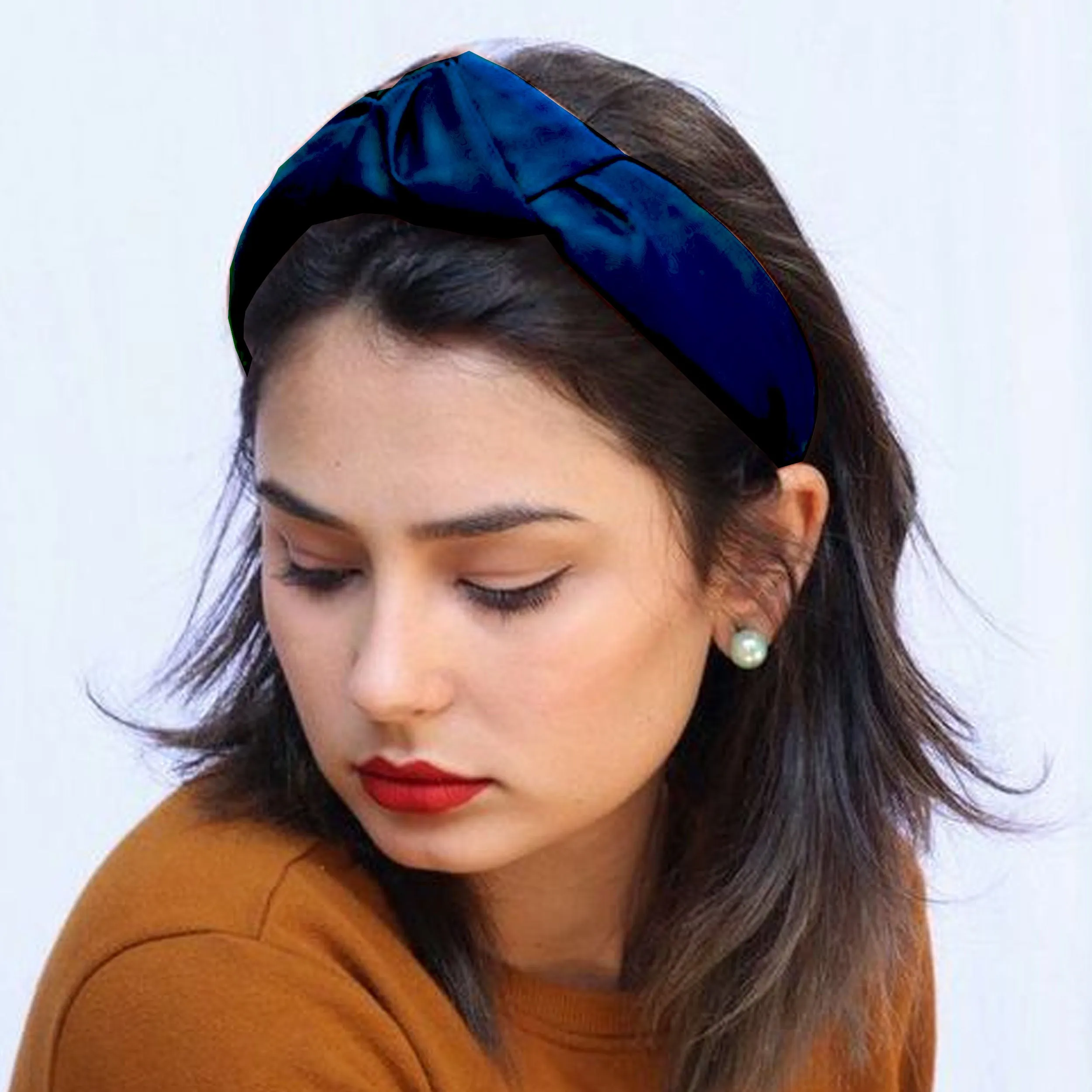 SQ Silky Dream Headbands - Blueberry Silk - Navy Blue