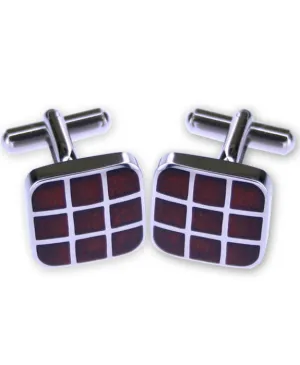 Square Wood Cufflinks