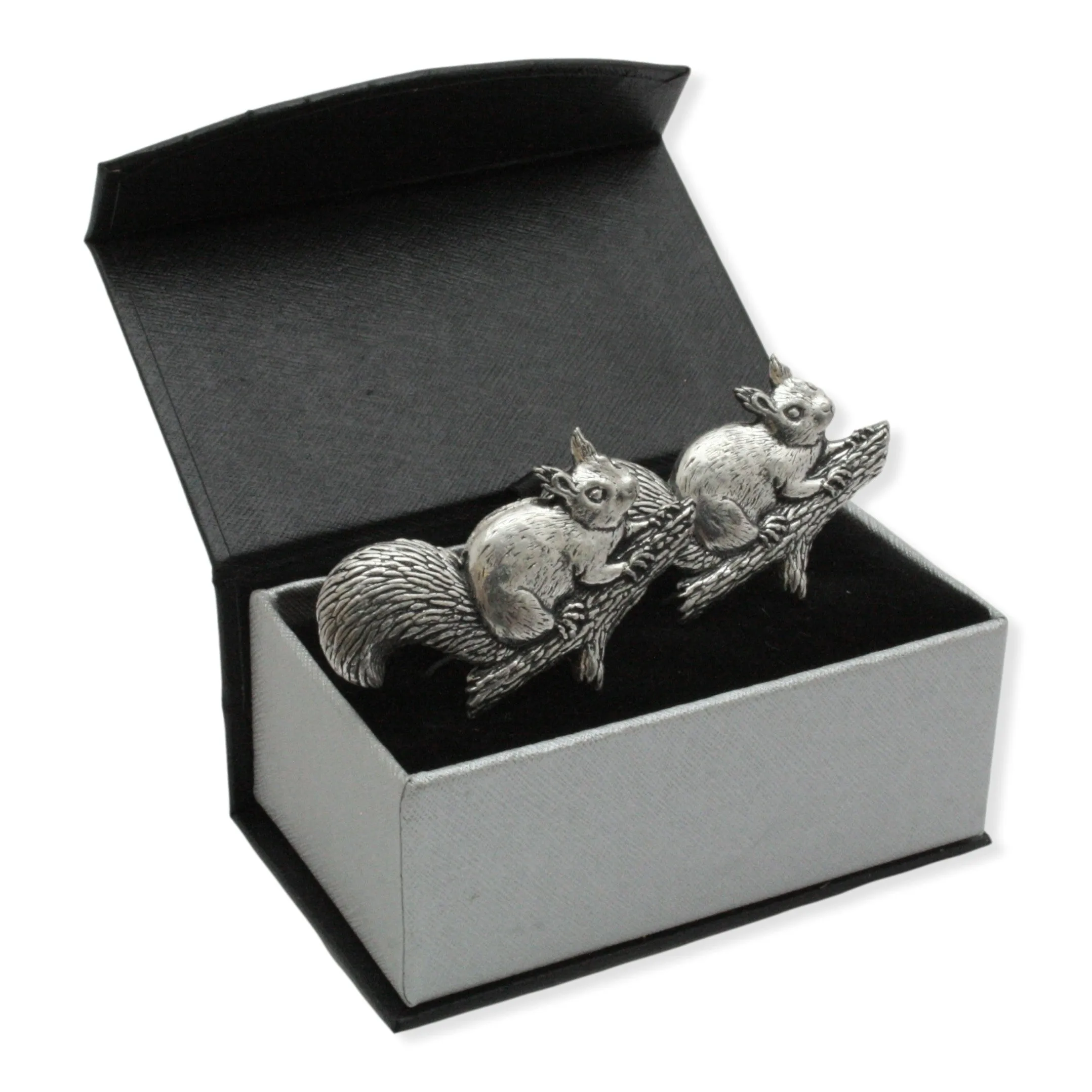 Squirrel On Branch Cufflinks Gift Boxed