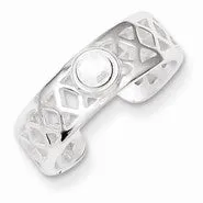 Sterling Silver Fancy CZ Toe Ring