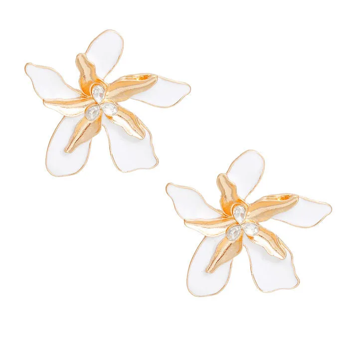 Stud Tropical Flower Earring for Women