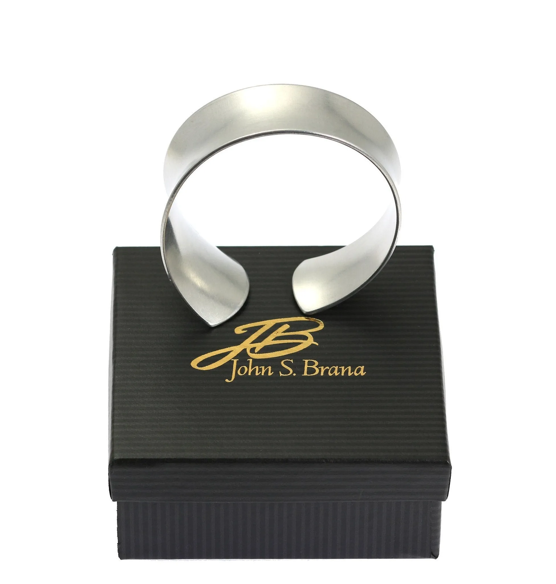 Tapered Brushed Anticlastic Aluminum Bangle Bracelet