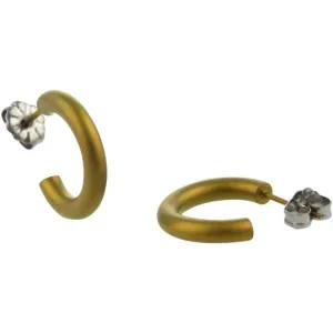 Ti2 Titanium 12mm Hoop Earrings - Tan Beige