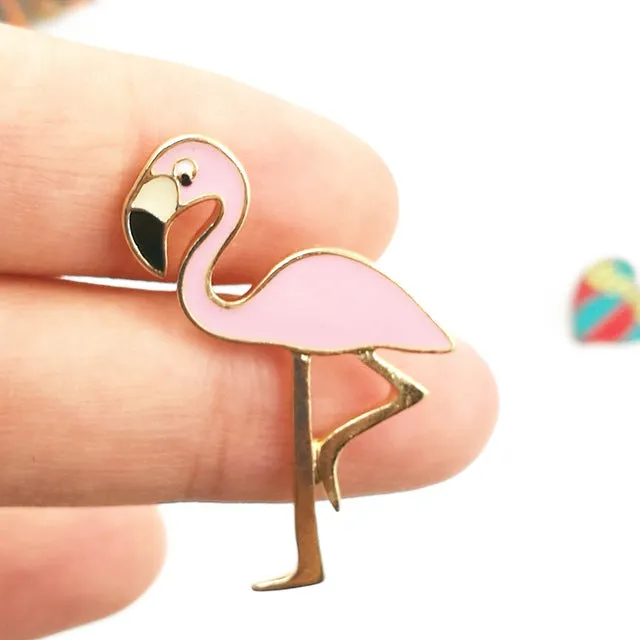 Timlee X147 Cute Halloween Ghost Pumpkin Cup Cake Cat Flamingo Enamel Pin Bird Owl Unicorn Cactus Alloy Brooch Pins Wholesale