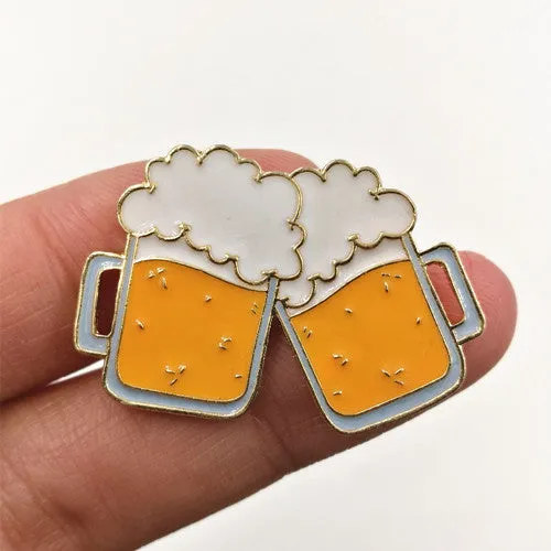 Timlee X223 Cute Animals Unicorn Enamel Pin Love Hand Beer WTF Rose Brooch Pins Button Pins Fashion Jewelry Wholesale