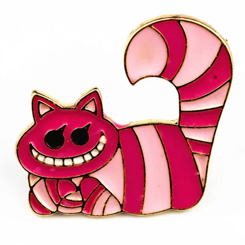 Timlee X227 Cartoon Cat Cute Wonderland Enamel Pins Alice Brooch Crown Metal Brooch Pins Gift Wholesale