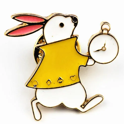 Timlee X227 Cartoon Cat Cute Wonderland Enamel Pins Alice Brooch Crown Metal Brooch Pins Gift Wholesale