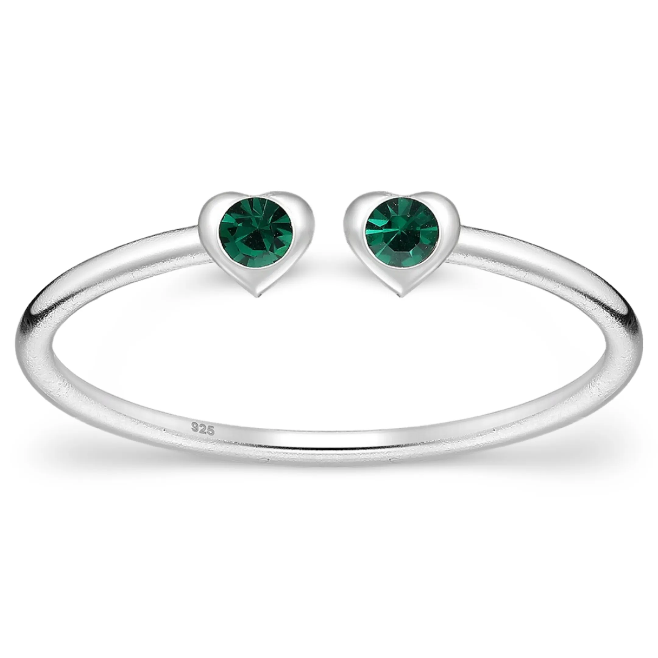 Toe Ring -925 Sterling Silver -Adjustable -Heart Shape