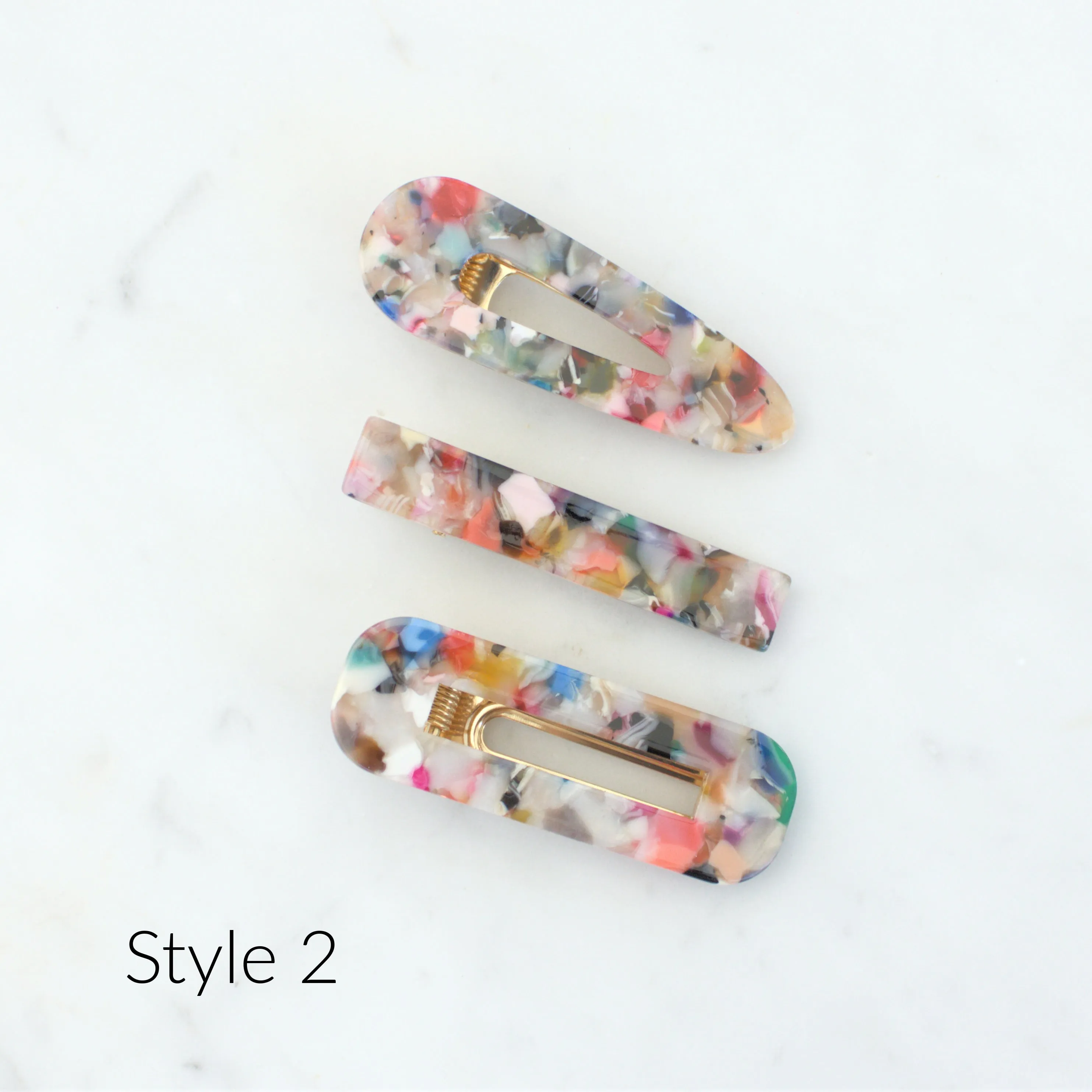 Trendy 3 Pack Hair Clip Barettes