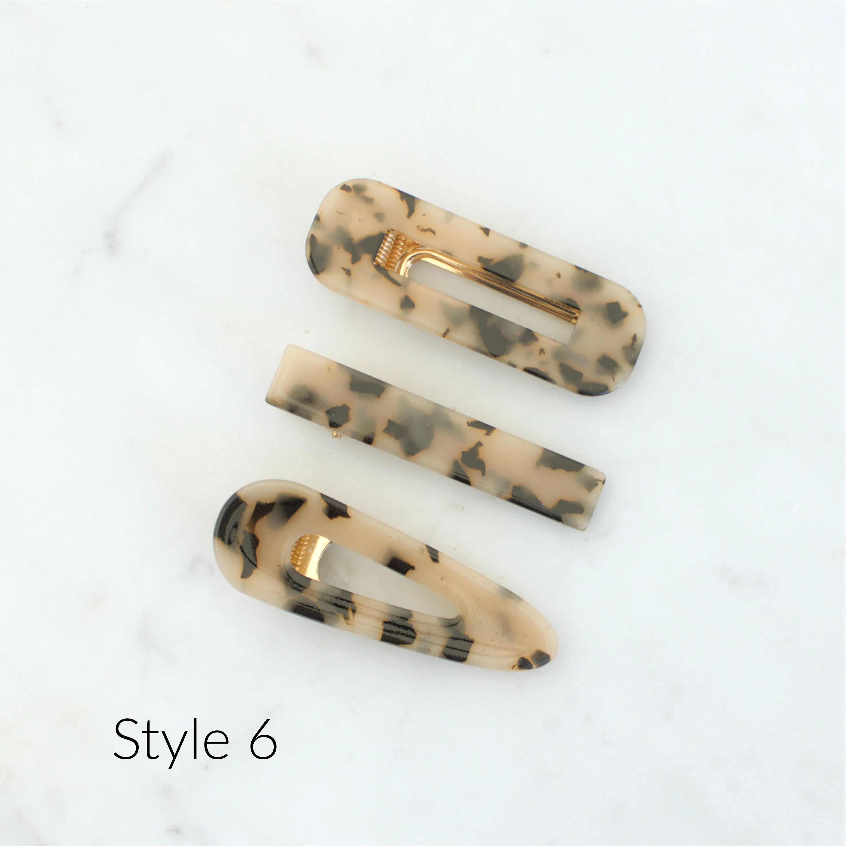 Trendy 3 Pack Hair Clip Barettes