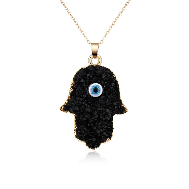 Turkish Evil Eye Pendant Choker Necklace Lucky Blue Evil Eyes Clavicle Chain Necklace