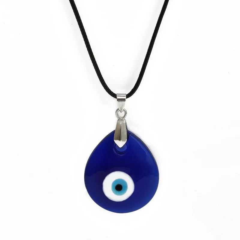 Turkish Evil Eye Pendant Choker Necklace Lucky Blue Evil Eyes Clavicle Chain Necklace