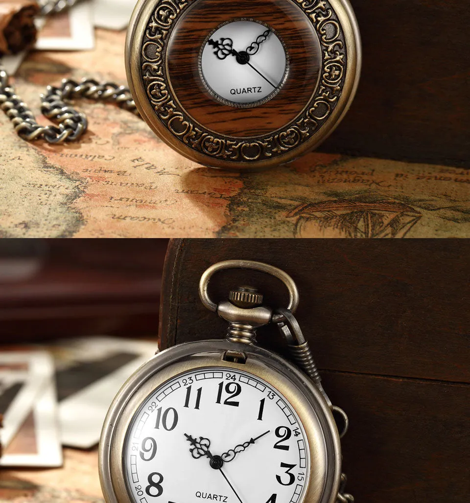 Unisex Vintage Steampunk Style Arabic Numeral Dial Fob Watches