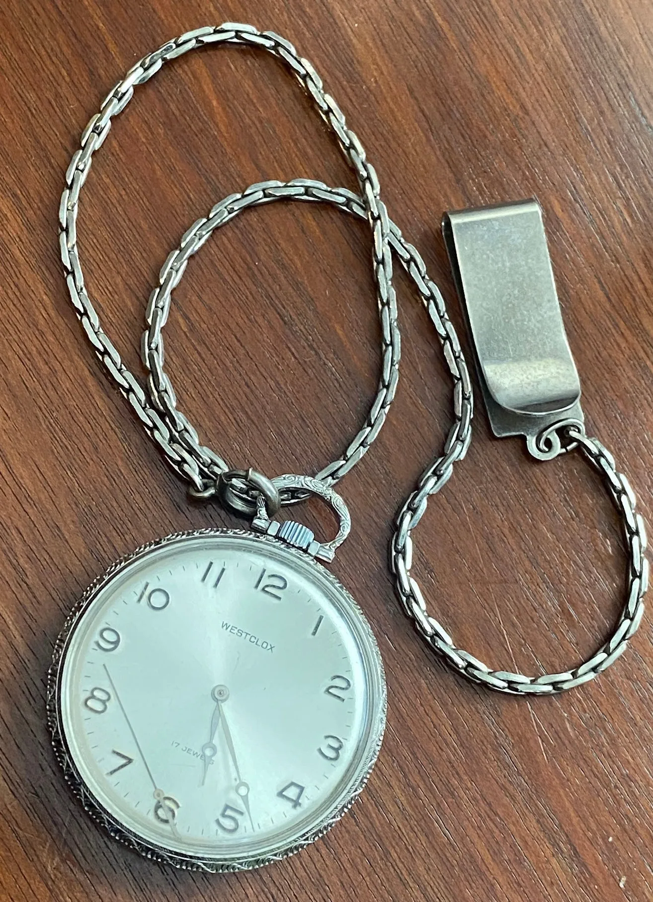 Vintage Westclox 17j Pocket Watch