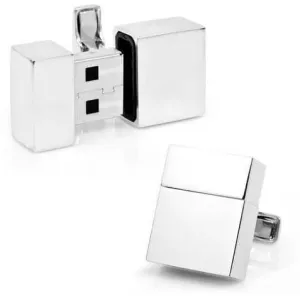 Working USB Cufflinks 4Gb Flash Drive in Silver